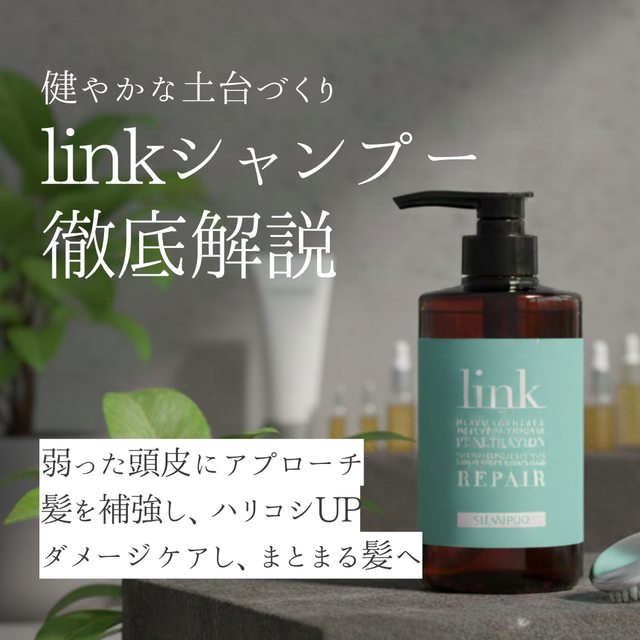link シャンプーで髪のハリ・コシとツヤ・頭皮ケア対策|成分解析・香り・使い方・口コミ・購入先