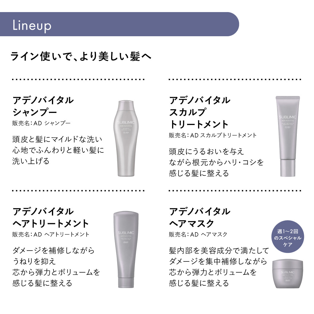 サブリミック アデノバイタルスカルプパワーショットh 120mL