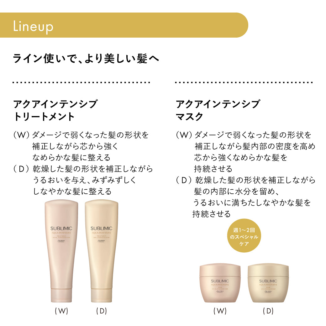 正規品】サブリミック アクアインテンシブトリートメント（W）h 450g