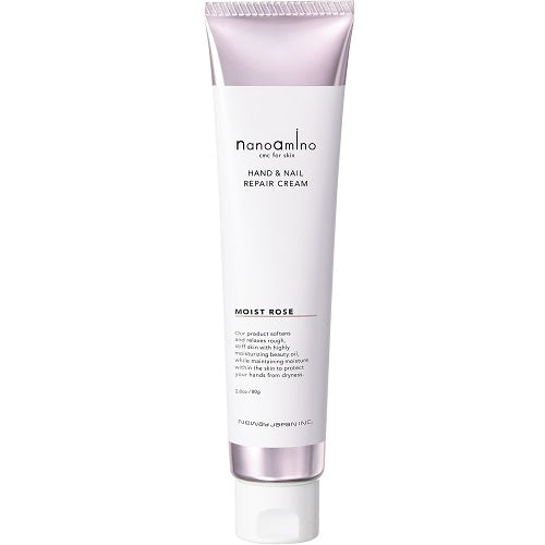 ナノアミノ ハンド＆ネイル リペアクリーム モイスト ローズ 80g